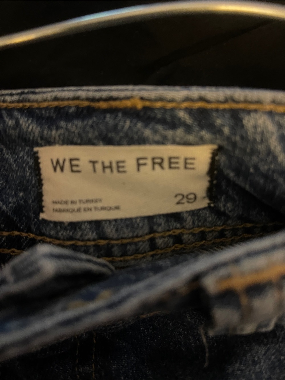 We the Free Canyon Denim Mini Skirt - Blue NEW - Picture 7 of 9